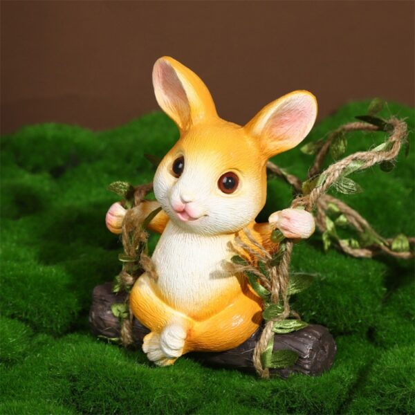 Rabbit Swing Resin Ornament - Image 4