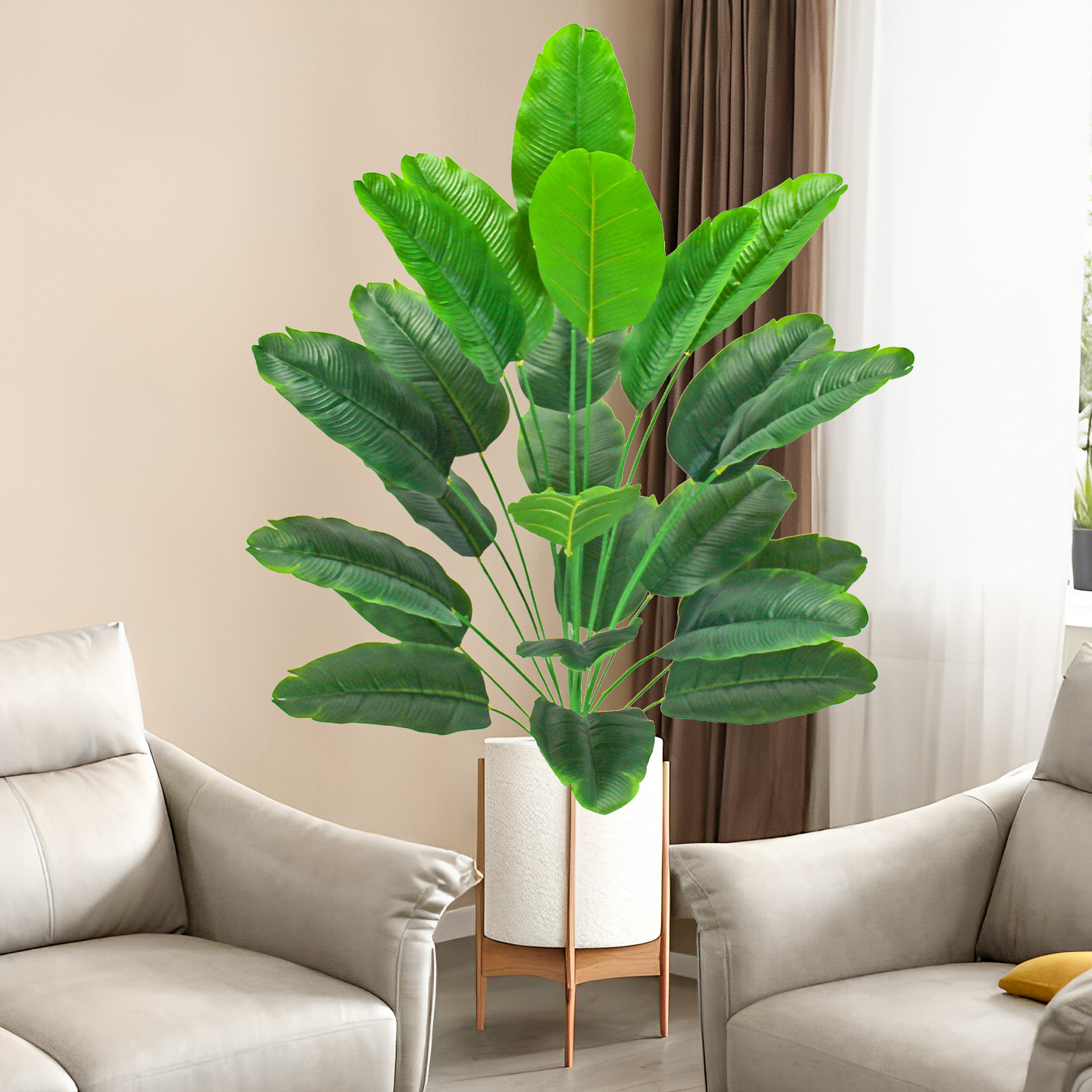 Large Banana Leaf Plastic Plant