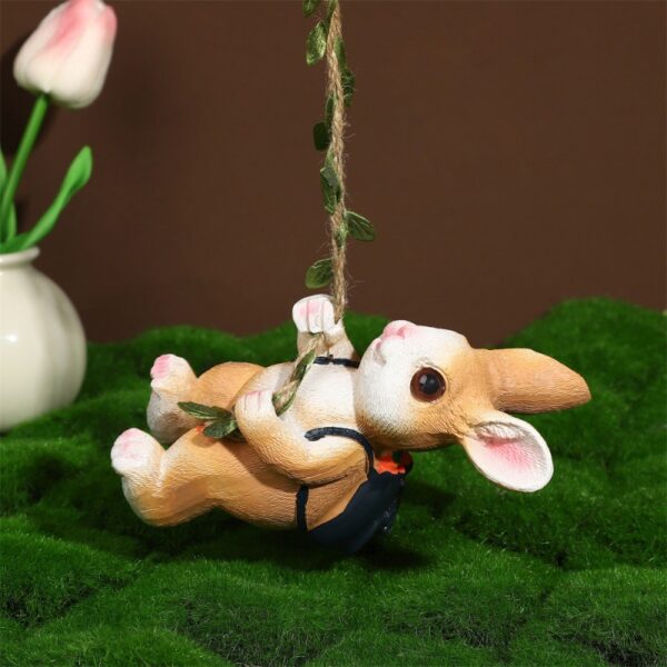 Rabbit Swing Resin Ornament - Image 2