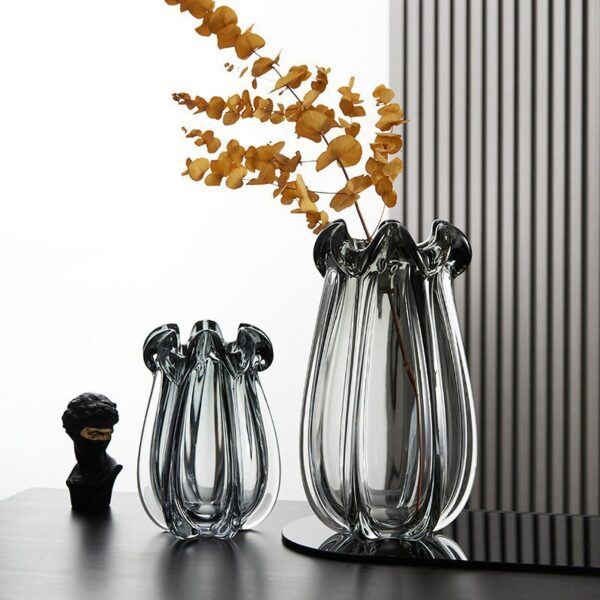 Nordic Light Luxury Glass Flower Vase - Image 3