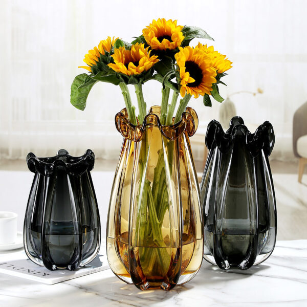 Nordic Light Luxury Glass Flower Vase