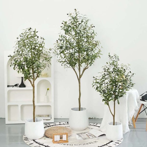 Large Artificial Olive Tree Potted Plant - Image 2