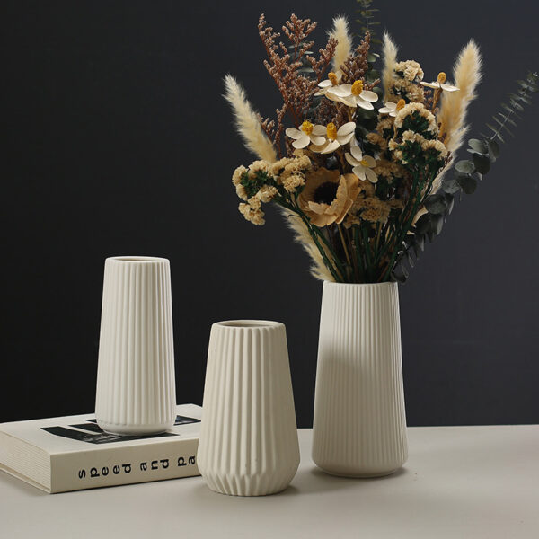 Nordic Luxury White Ceramic Vase